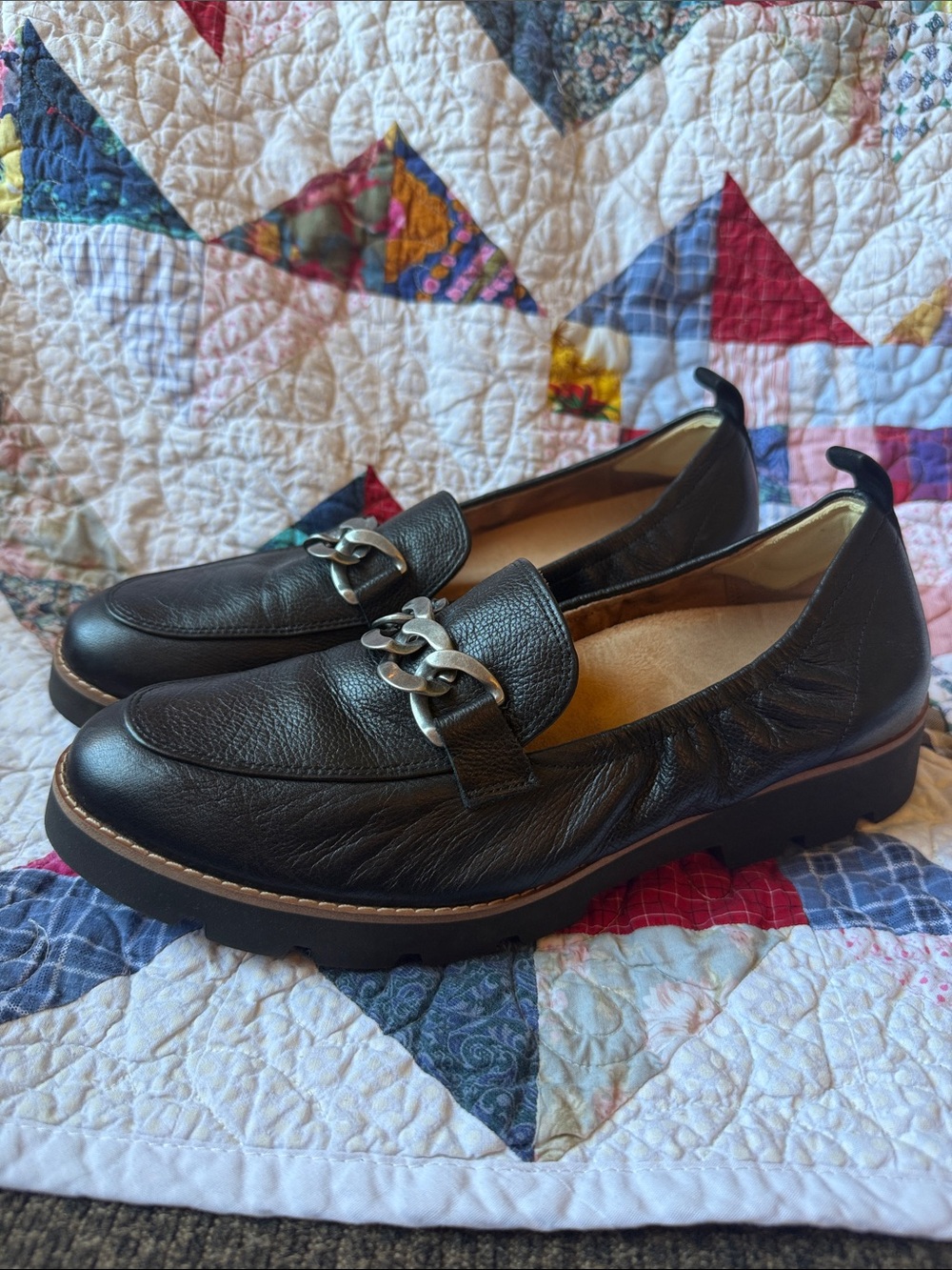Vionic Cynthia Loafer Black Chain Women’s Size 9.5